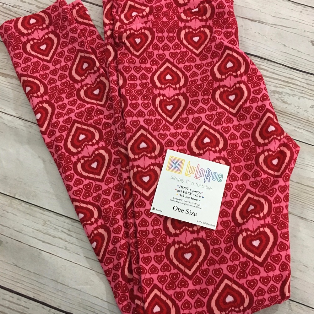 LuLaRoe OS Valentines Leggings